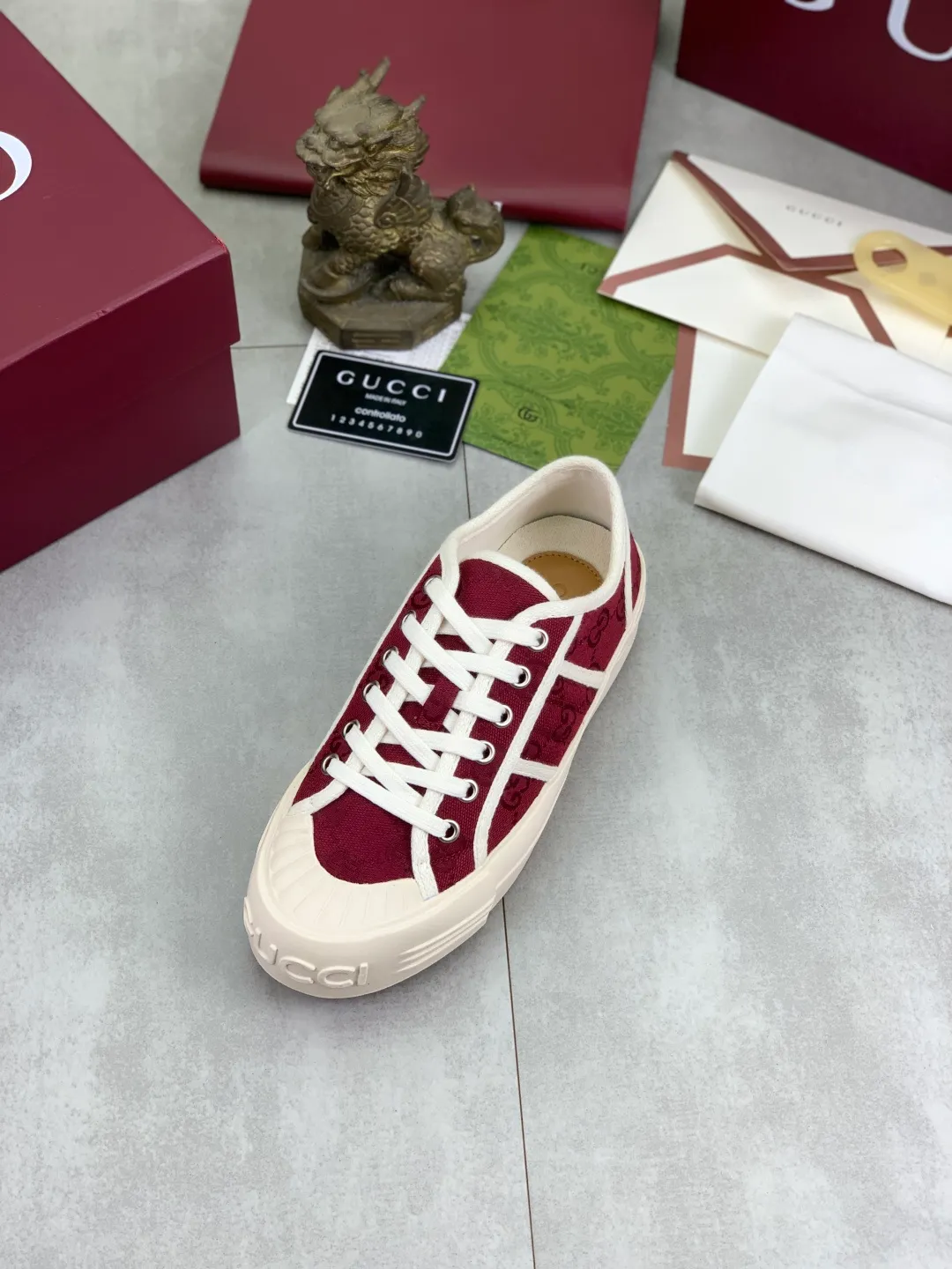 Men's shoes 💰P480 New Gucci thick-soled cloth shoes for women, high-quality version with logo patterned cloth surface, 5mm thick sole, ultra-light shoes, versatile and comfortable.  Fabric: Versatile floral fabric Lining: Versatile canvas Feet: Towel fabric Code number: 35-41 (41 customized) Packaging: Original packaging